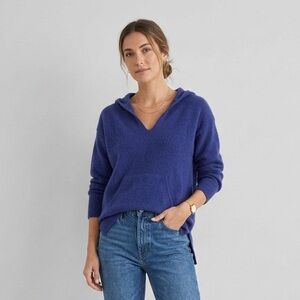 LUSSO Chloe Hooded Pullover 100% Cashmere Kangaroo Pocket Sweater Size Medium